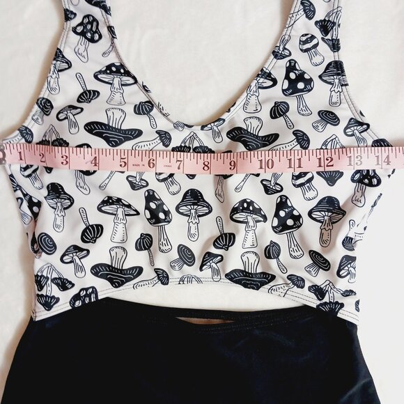 Shein Mushroom Swimsuit, Black and White, Size Small, Two Pieces Connected - Picture 6 of 10